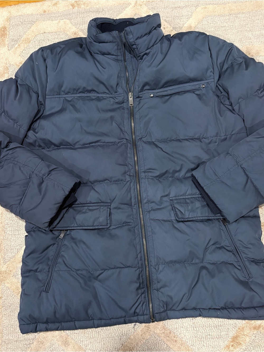 Aventura Men's Navy Quilted Puffer Jacket